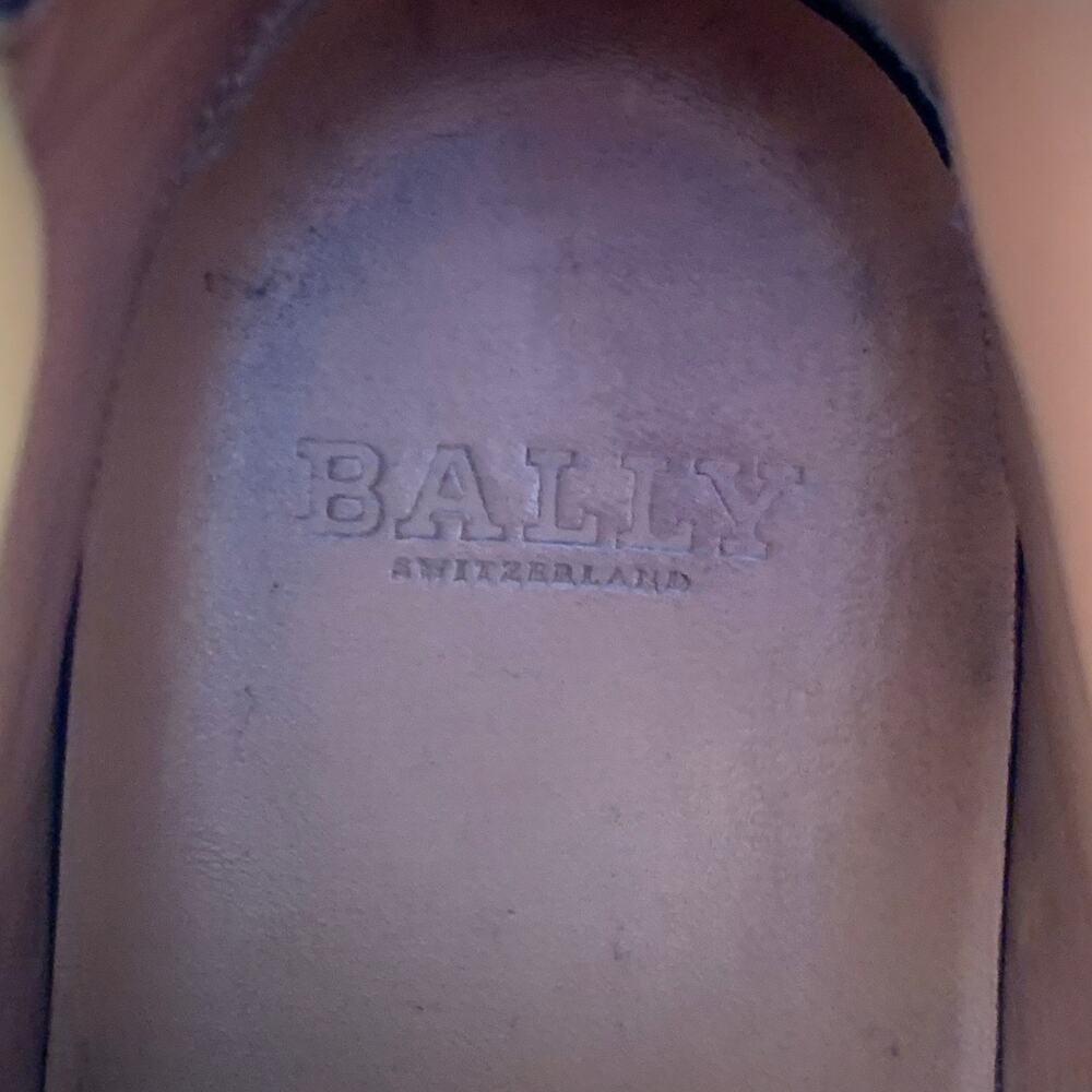 BALLY Size 8.5 Brown Taupe Color Block Leather High Top Sneakers - Picture 7 of 8